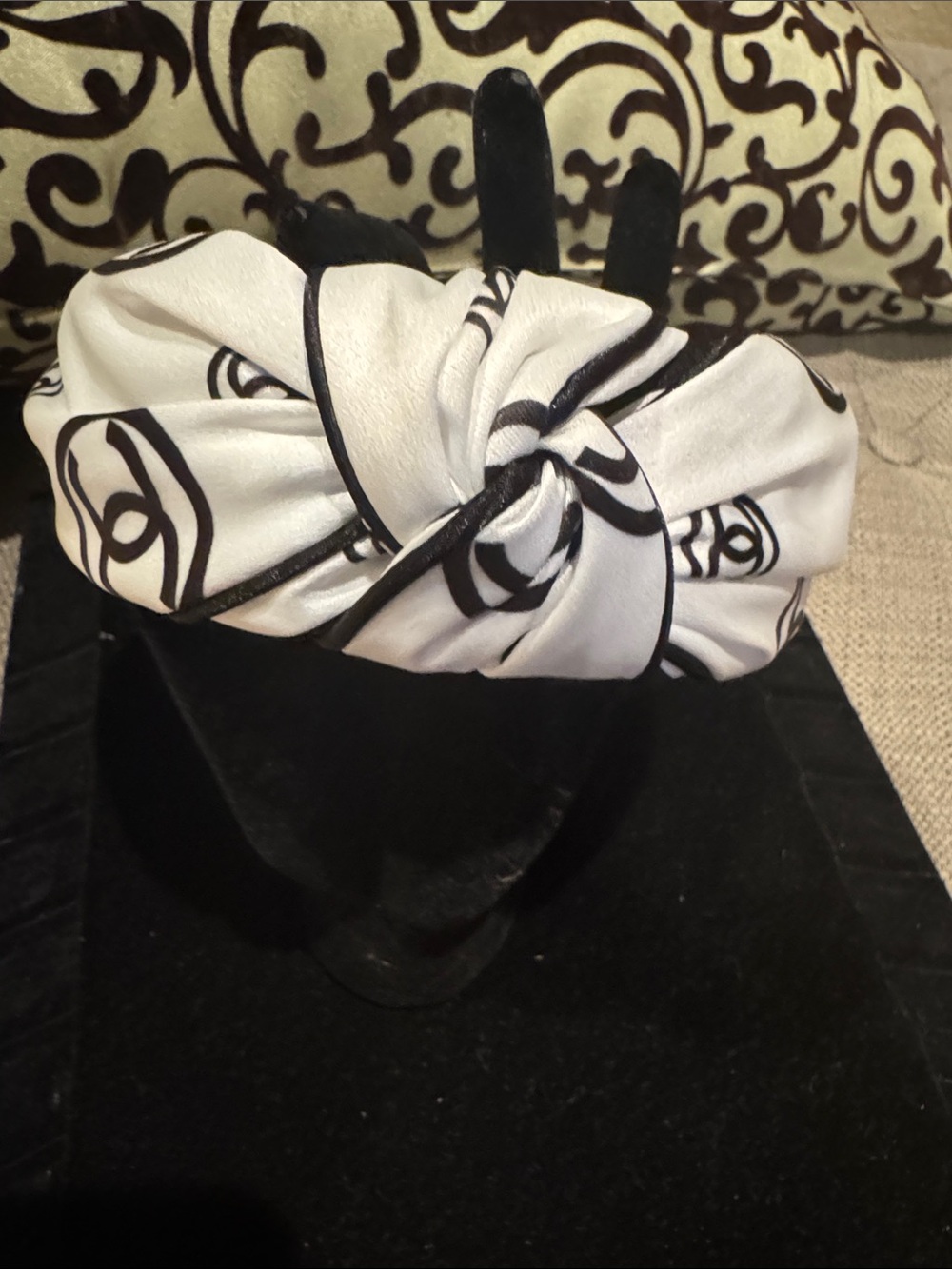 Chanel Black and White Headband